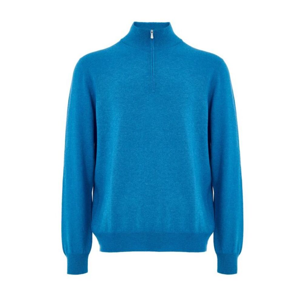 Gran Sasso Blue Wool Men's Turtleneck